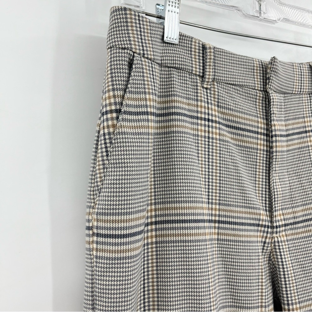 Abercrombie & Fitch Plaid Preppy Straight Leg Ankle Trouser Pants Size Medium - Picture 4 of 10